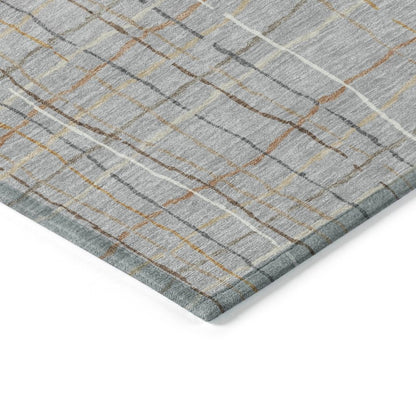 LOOMLAN Rugs Calista Gray Washable Indoor-Outdoor Rug