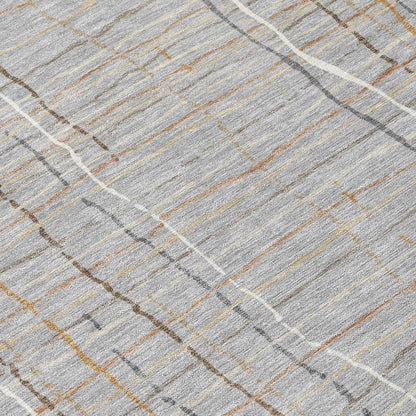 LOOMLAN Rugs Calista Gray Washable Indoor-Outdoor Rug
