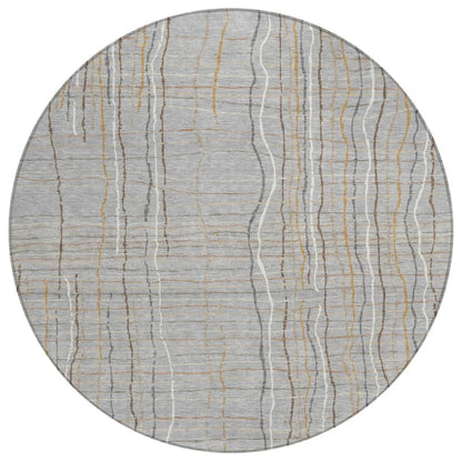 LOOMLAN Rugs Calista Gray Washable Indoor-Outdoor Rug