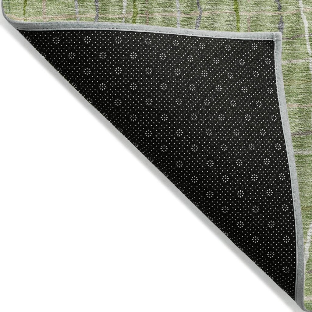 LOOMLAN Rugs Calista Green Washable Indoor-Outdoor Rug