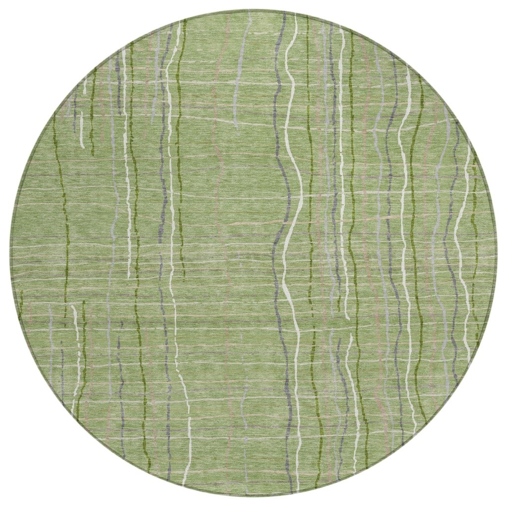 LOOMLAN Rugs Calista Green Washable Indoor-Outdoor Rug