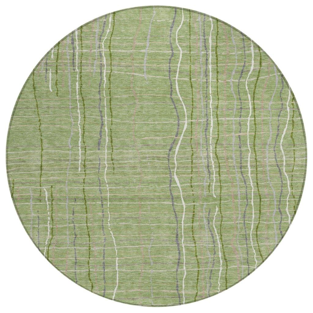 LOOMLAN Rugs Calista Green Washable Indoor-Outdoor Rug