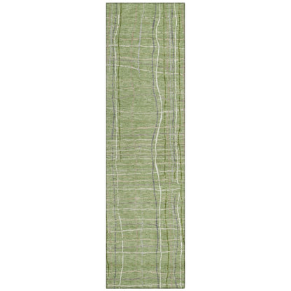 LOOMLAN Rugs Calista Green Washable Indoor-Outdoor Rug