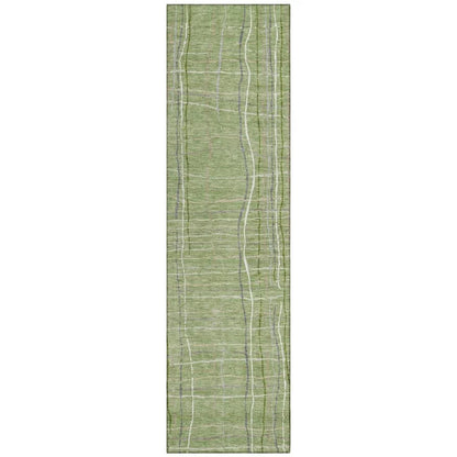 LOOMLAN Rugs Calista Green Washable Indoor-Outdoor Rug