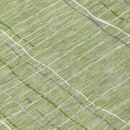 LOOMLAN Rugs Calista Green Washable Indoor-Outdoor Rug