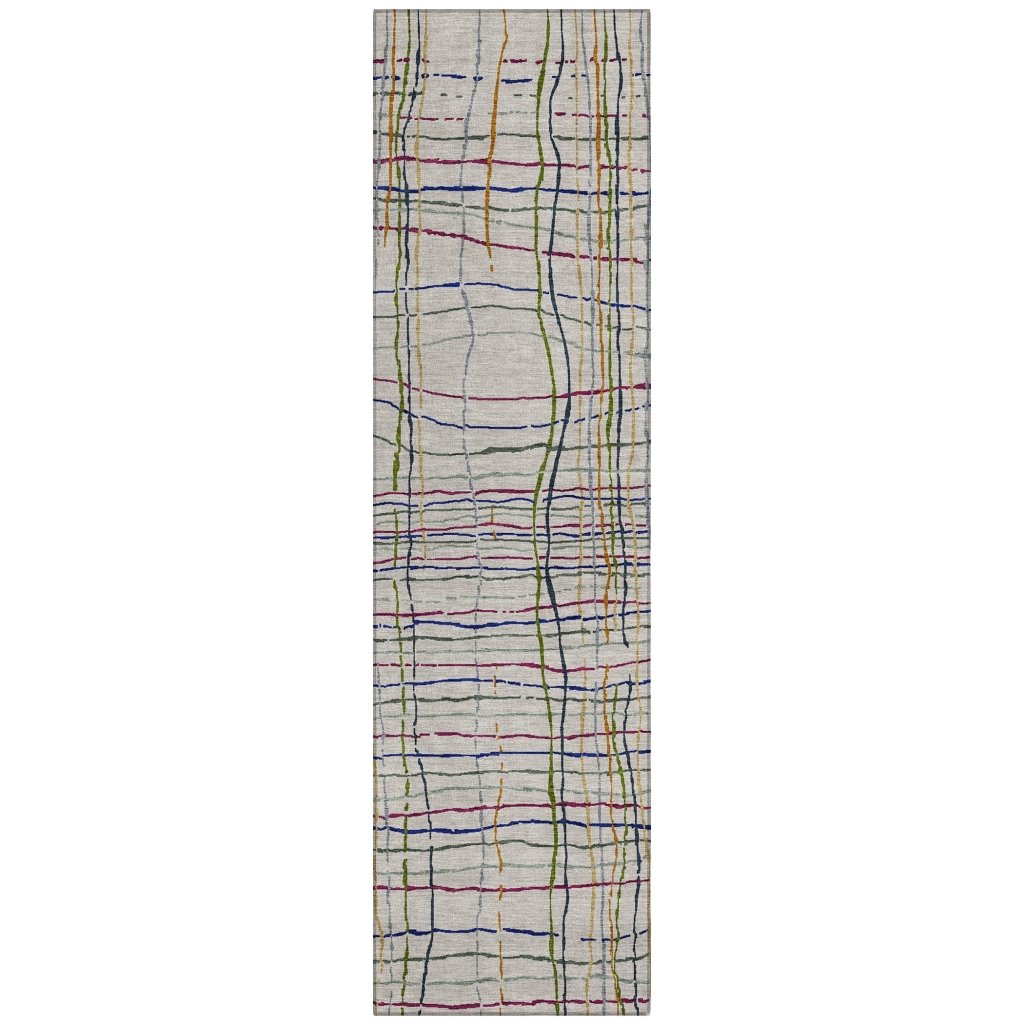 LOOMLAN Rugs Calista Putty Washable Indoor-Outdoor Rug