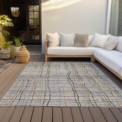 LOOMLAN Rugs Calista Putty Washable Indoor-Outdoor Rug