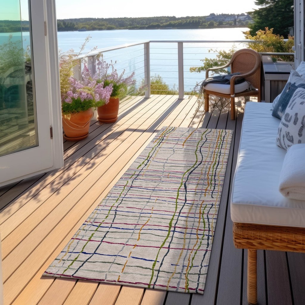 LOOMLAN Rugs Calista Putty Washable Indoor-Outdoor Rug