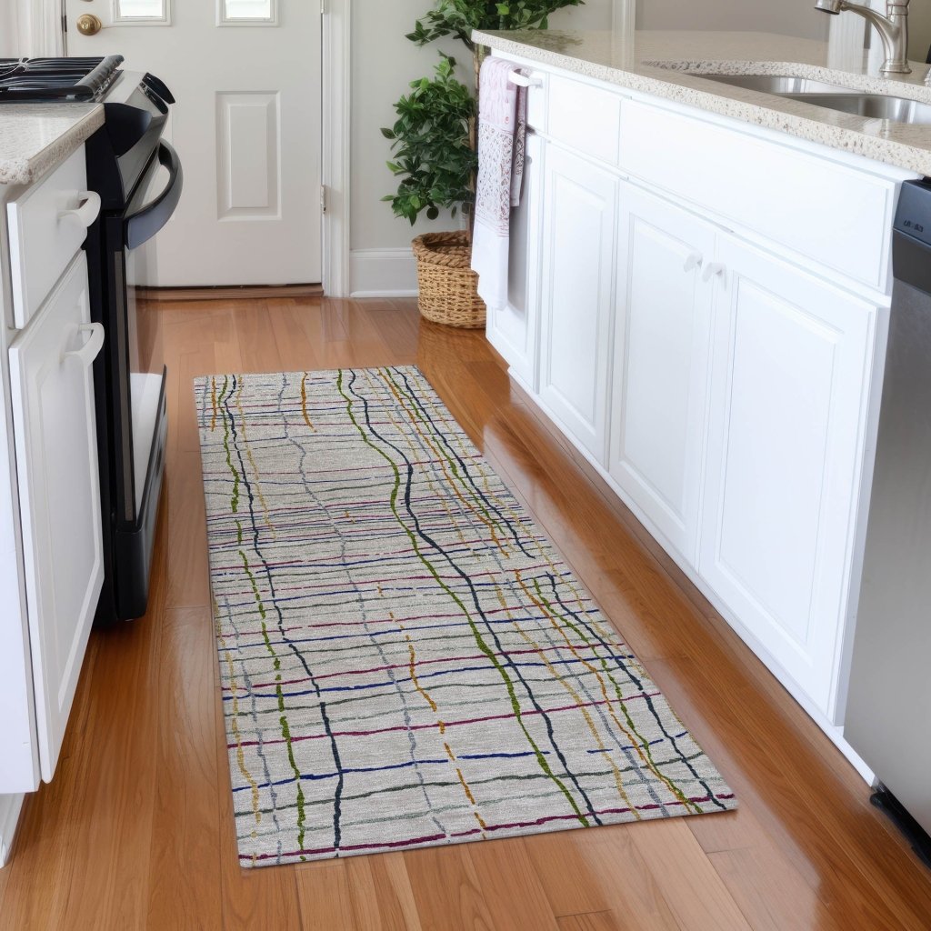 LOOMLAN Rugs Calista Putty Washable Indoor-Outdoor Rug