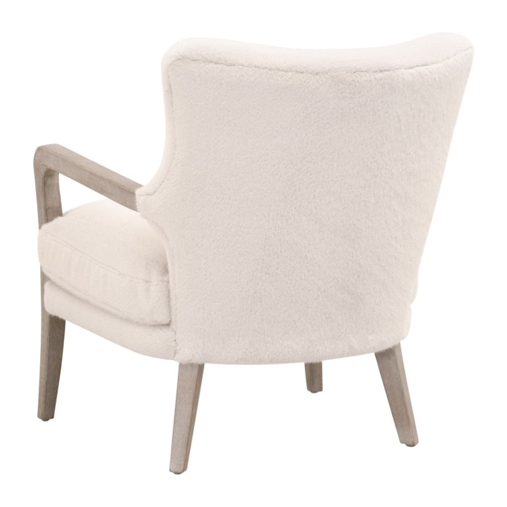 Calvin Removable Down Cushion White Club Chair - LOOMLAN - Essentials For Living - Club Chairs