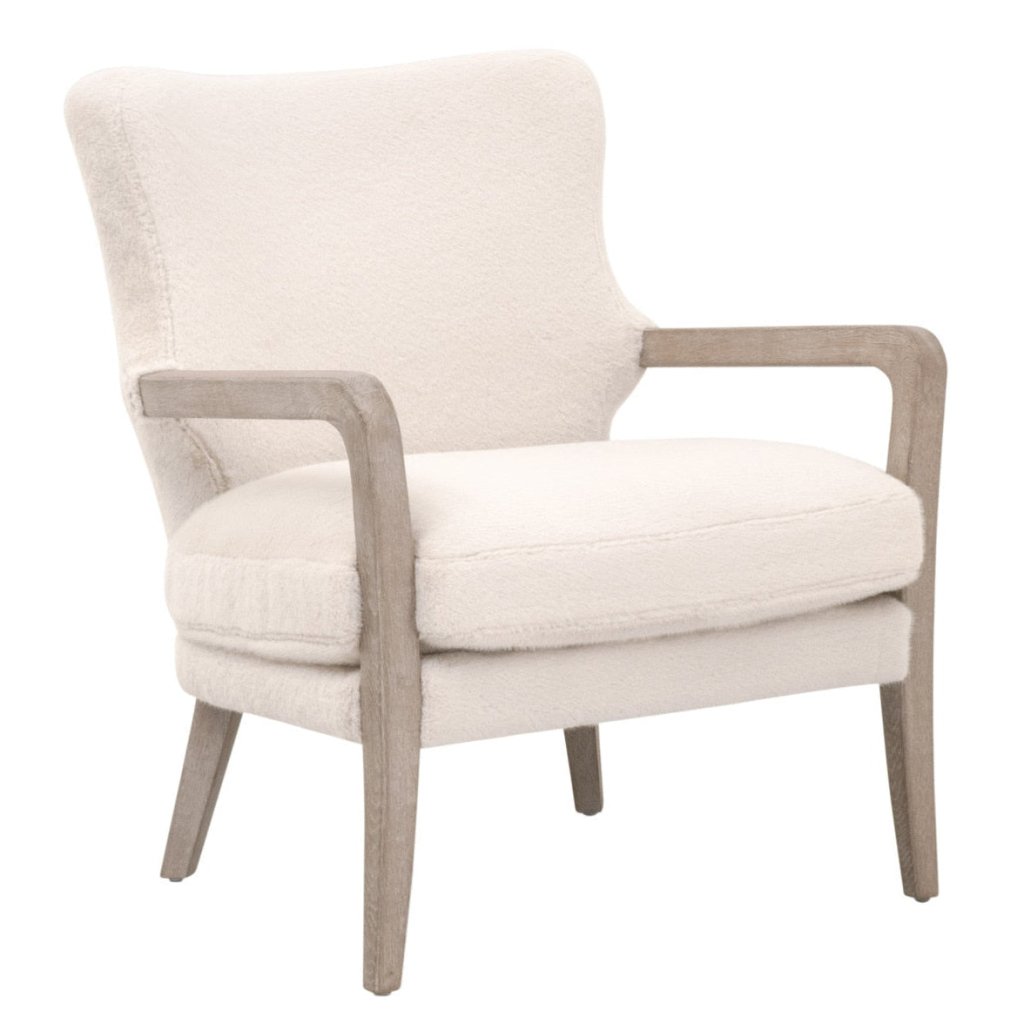 Calvin Removable Down Cushion White Club Chair - LOOMLAN - Essentials For Living - Club Chairs