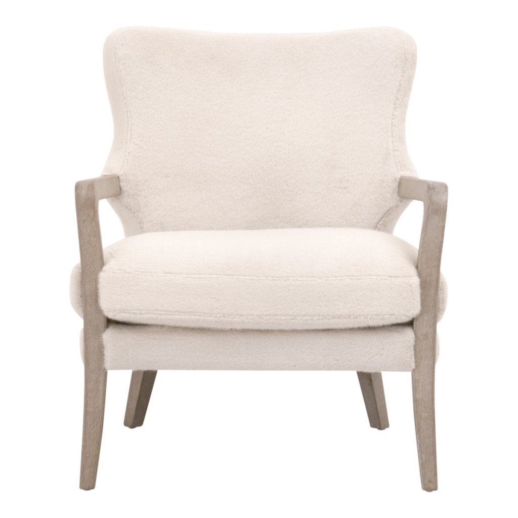 Calvin Removable Down Cushion White Club Chair - LOOMLAN - Essentials For Living - Club Chairs