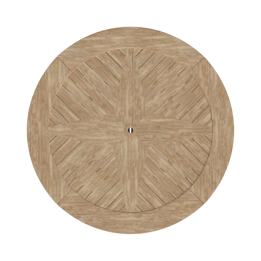 Cambrian Teak Round Outdoor Dining Table - LOOMLAN - Sunset West - Outdoor Dining Tables