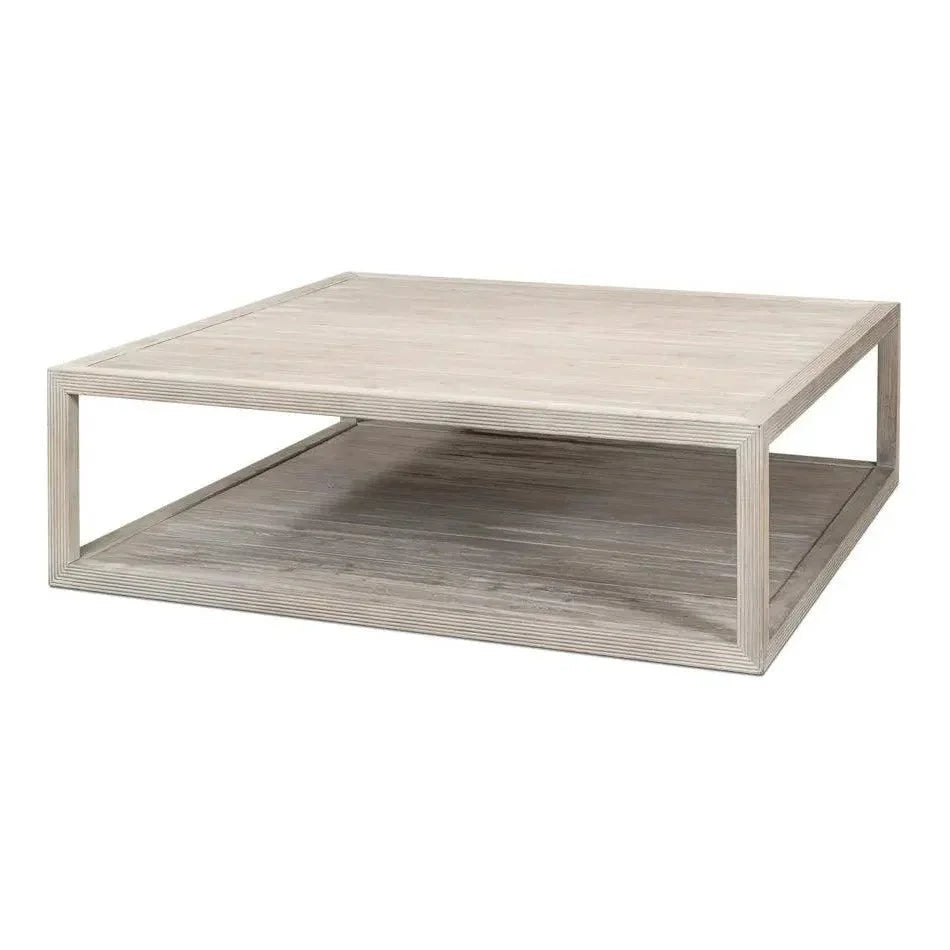 Camden Bungalow Cocktail Coffee Table Square - LOOMLAN - Sarreid - Coffee Tables