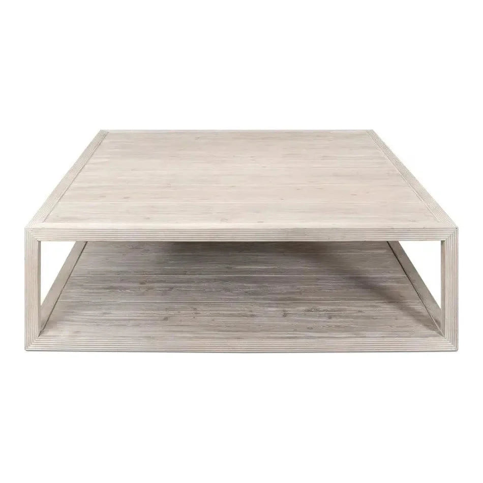 Camden Bungalow Cocktail Coffee Table Square - LOOMLAN - Sarreid - Coffee Tables