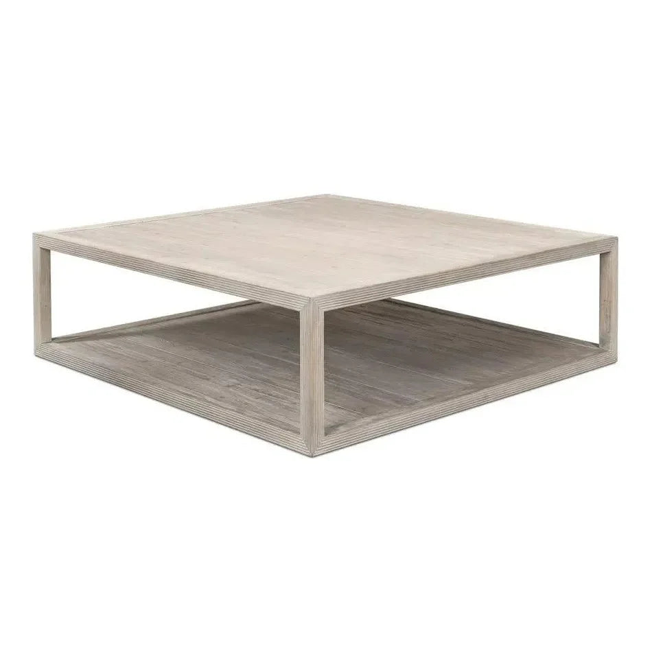 Camden Bungalow Cocktail Coffee Table Square - LOOMLAN - Sarreid - Coffee Tables