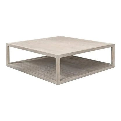 Camden Bungalow Cocktail Coffee Table Square - LOOMLAN - Sarreid - Coffee Tables