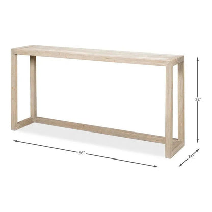 Camden Console Table Grey Finish Pine Wood - LOOMLAN - Sarreid - Console Tables
