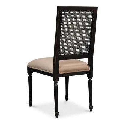 Cane Back Dining Chairs Set of 2 Nero Toffee - LOOMLAN - Sarreid - Dining Chairs