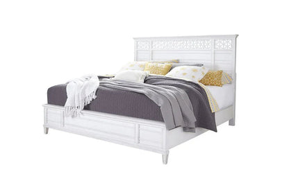 Cane Bay Fretwork Wood Panel Bed