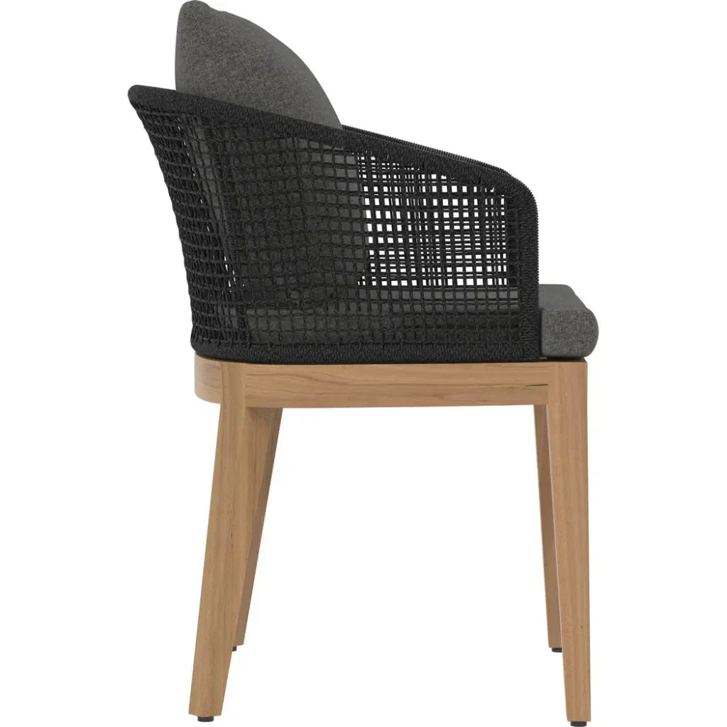 Capri Fabric Outdoor Dining Armchair - LOOMLAN - SUNPAN - Outdoor Dining Chairs