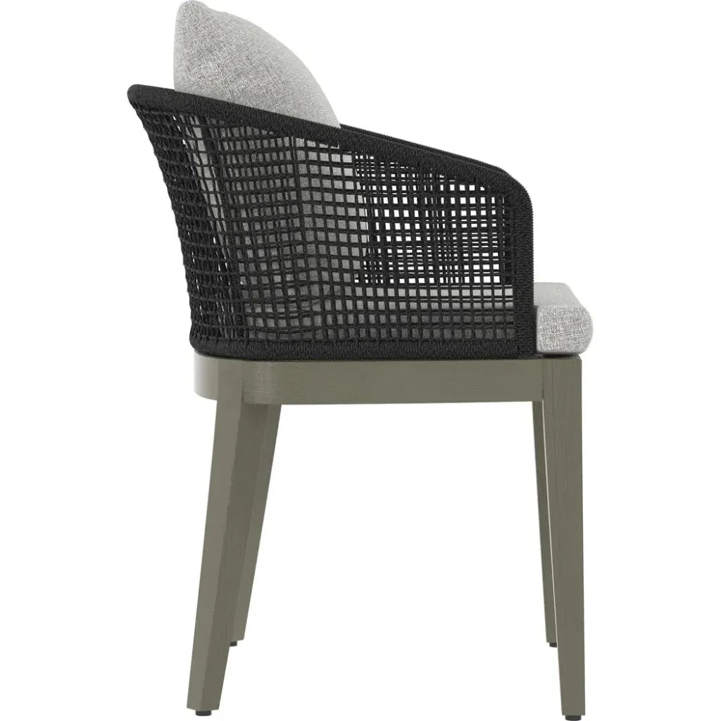 Capri Fabric Outdoor Dining Armchair - LOOMLAN - SUNPAN - Outdoor Dining Chairs
