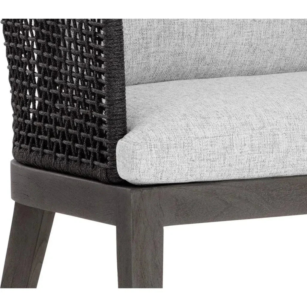 Capri Fabric Outdoor Dining Armchair - LOOMLAN - SUNPAN - Outdoor Dining Chairs