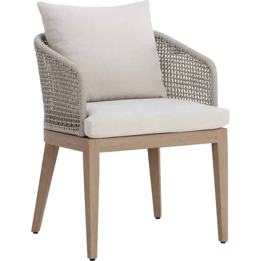 Capri Fabric Outdoor Dining Armchair - LOOMLAN - SUNPAN - Outdoor Dining Chairs