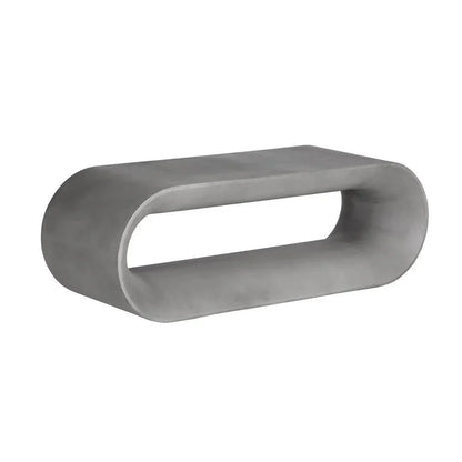 SUNPAN Capsule Concrete Outdoor Backless Bench