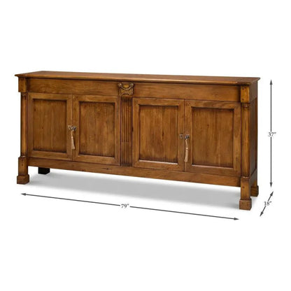 Sarreid Caracole Credenza Fruitwood Cabinet for Living Room