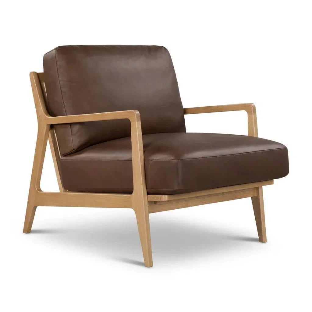 Urbia Carmelo Genuine Leather Accent Arm Chair