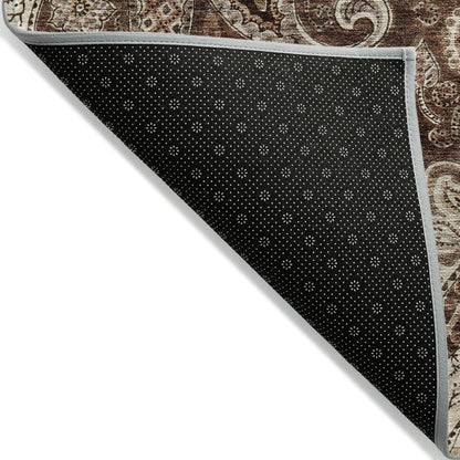LOOMLAN Rugs Carmina Brown Washable Indoor-Outdoor Rug