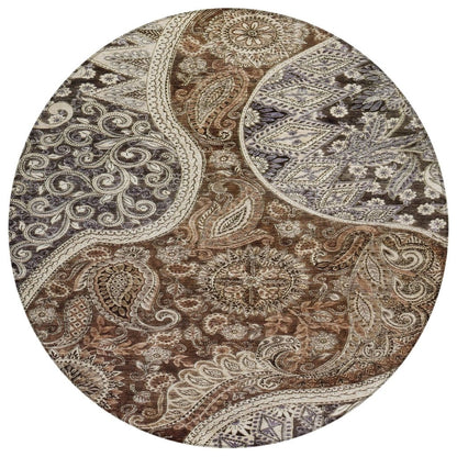 LOOMLAN Rugs Carmina Brown Washable Indoor-Outdoor Rug