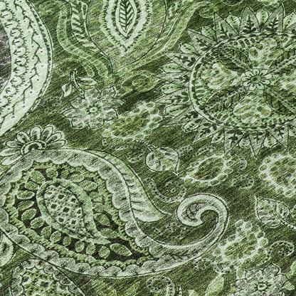 LOOMLAN Rugs Carmina Green Washable Indoor-Outdoor Rug