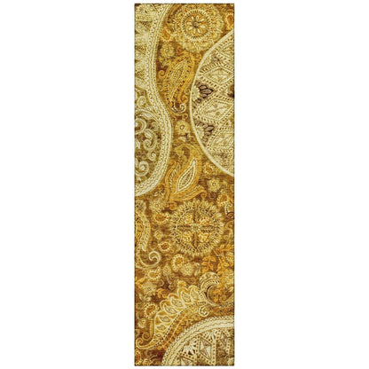 LOOMLAN Rugs Carmina Orange Washable Indoor-Outdoor Rug
