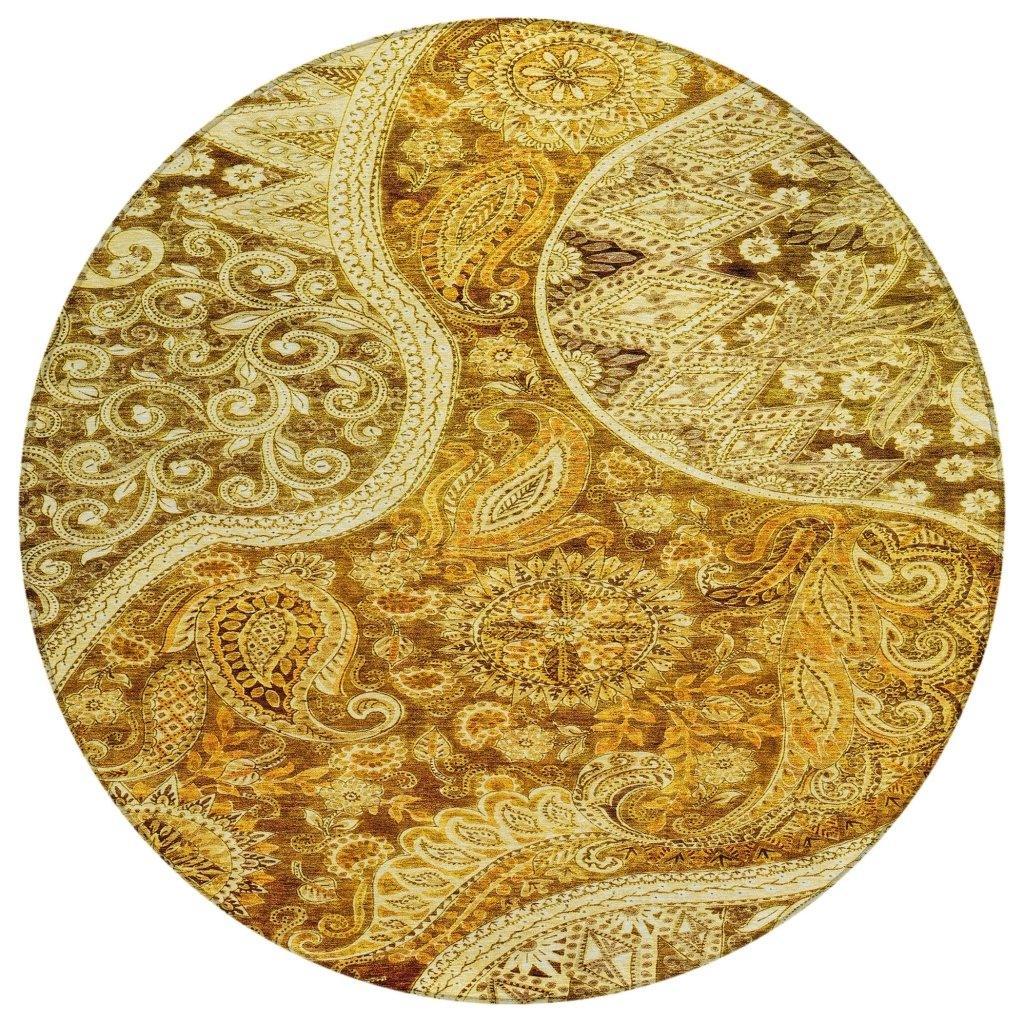 LOOMLAN Rugs Carmina Orange Washable Indoor-Outdoor Rug