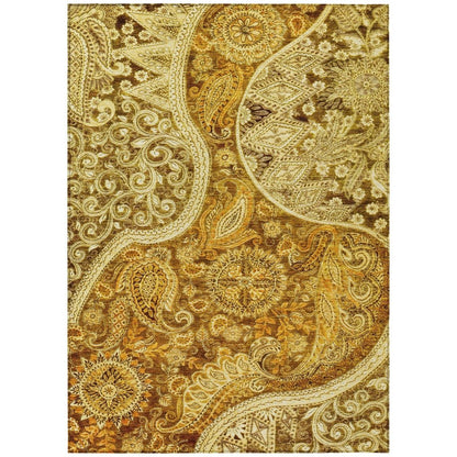 LOOMLAN Rugs Carmina Orange Washable Indoor-Outdoor Rug