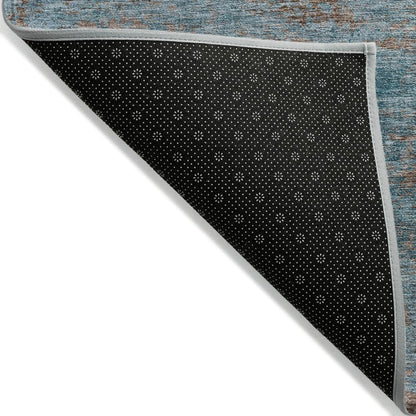 LOOMLAN Rugs Carmine Teal Washable Indoor-Outdoor Rug
