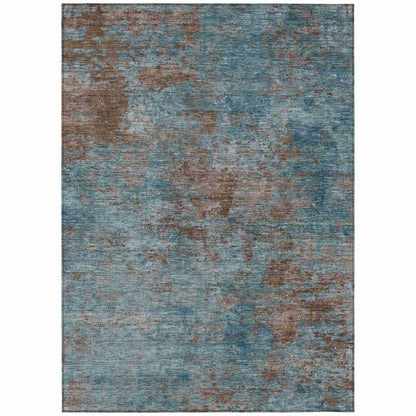 LOOMLAN Rugs Carmine Teal Washable Indoor-Outdoor Rug