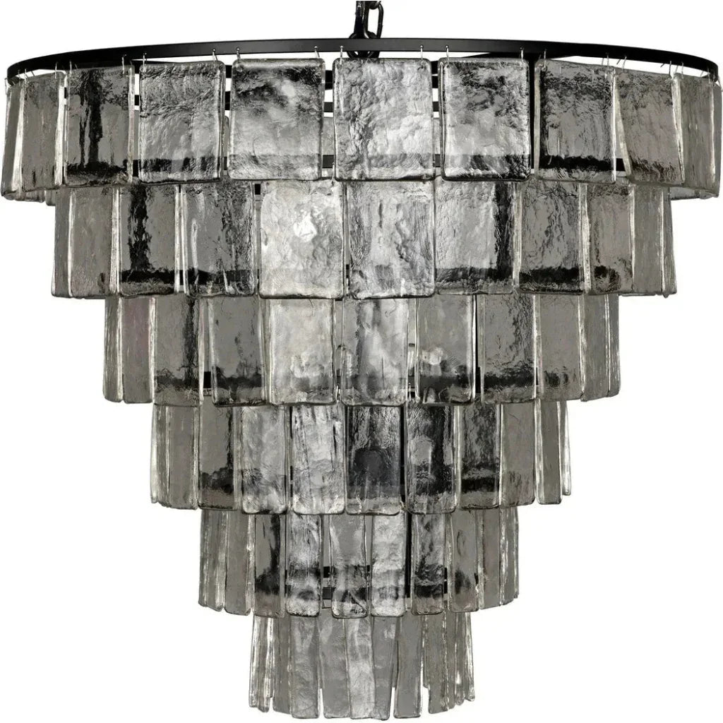 Carnegie Metal And Glass Chandelier