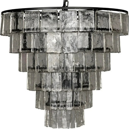 Carnegie Metal And Glass Chandelier