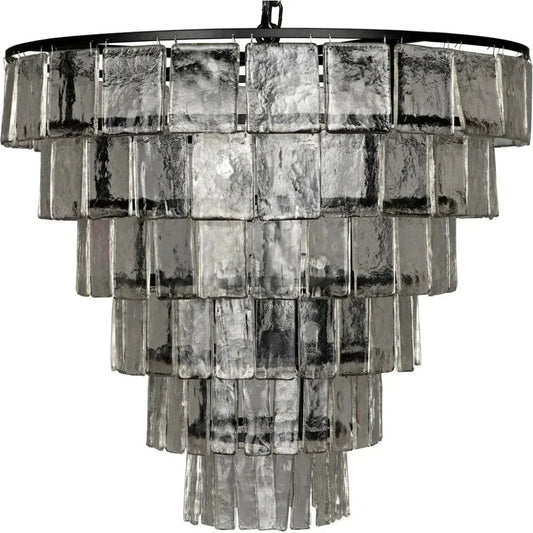 Carnegie Metal And Glass Chandelier