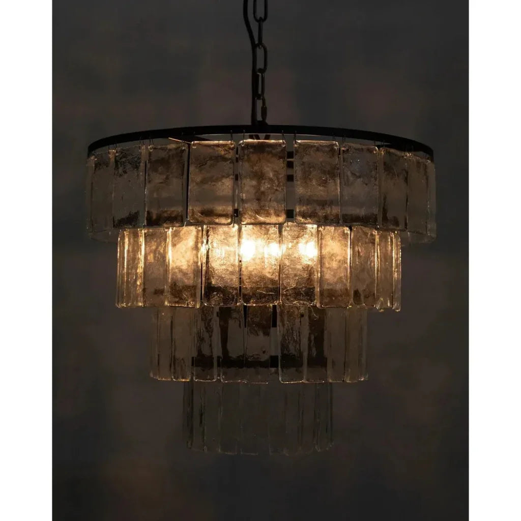 Carnegie Metal And Glass Chandelier