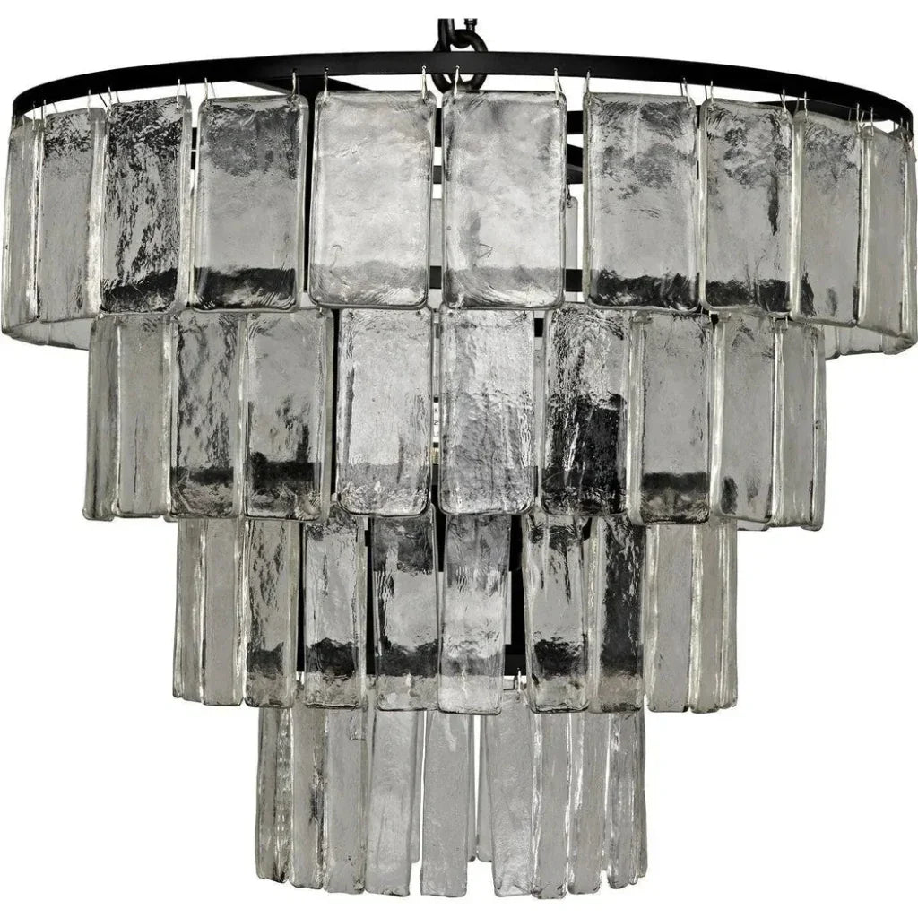 Carnegie Metal And Glass Chandelier