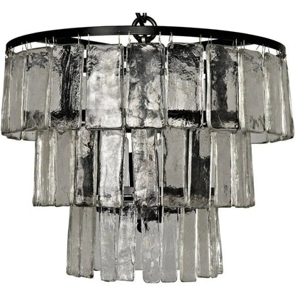 Carnegie Metal And Glass Chandelier