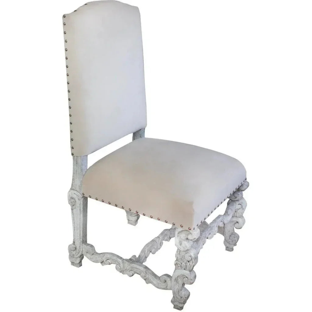 Peninsula Home Bianca Carved White Dining Chair