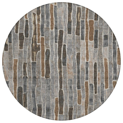 LOOMLAN Rugs Casava Gray Washable Indoor-Outdoor Rug