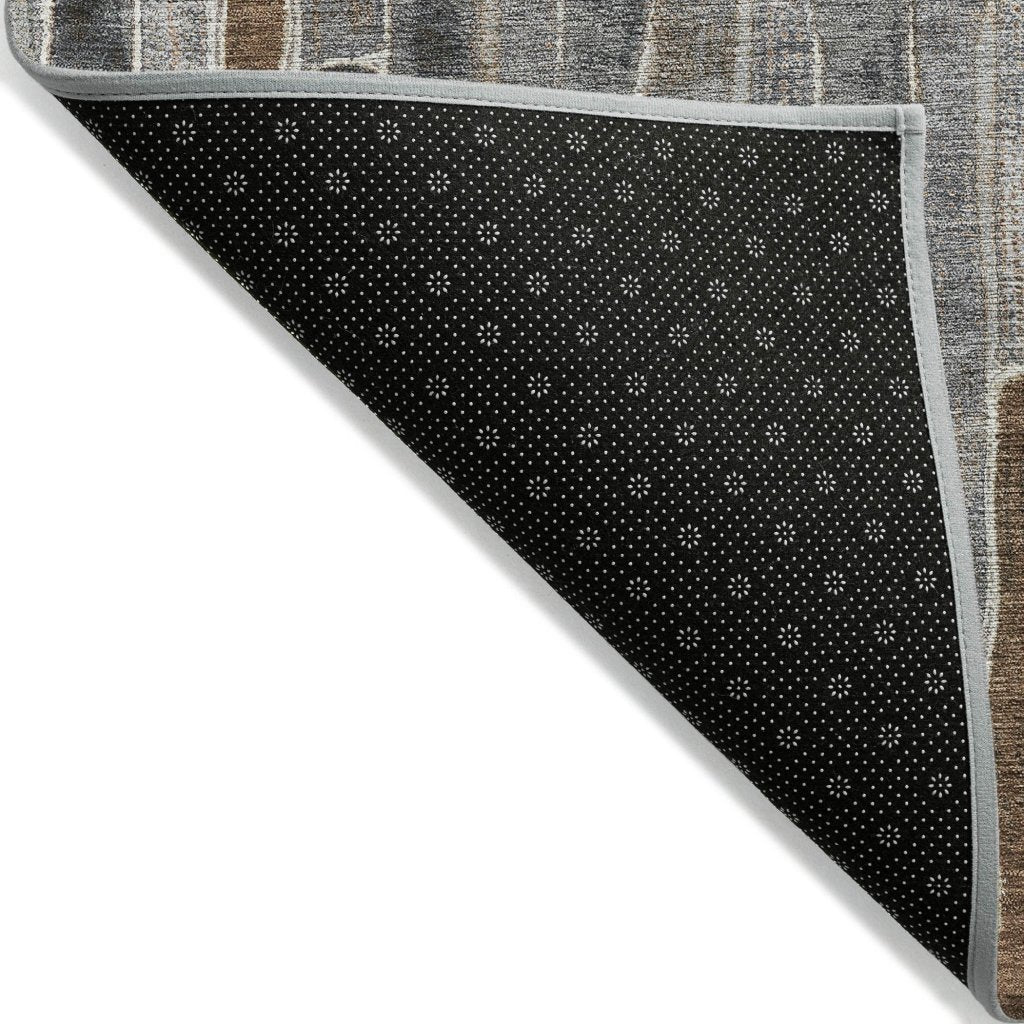LOOMLAN Rugs Casava Gray Washable Indoor-Outdoor Rug