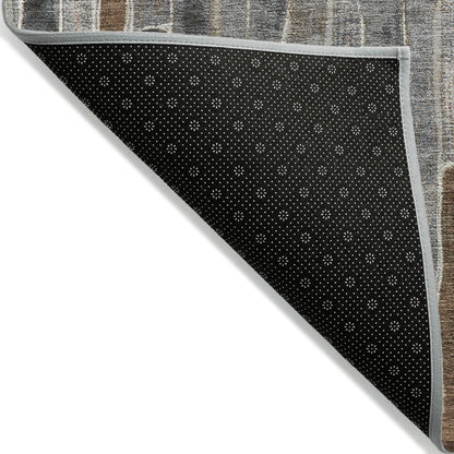 LOOMLAN Rugs Casava Gray Washable Indoor-Outdoor Rug