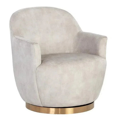 Casey Fabric Swivel Lounge Chair